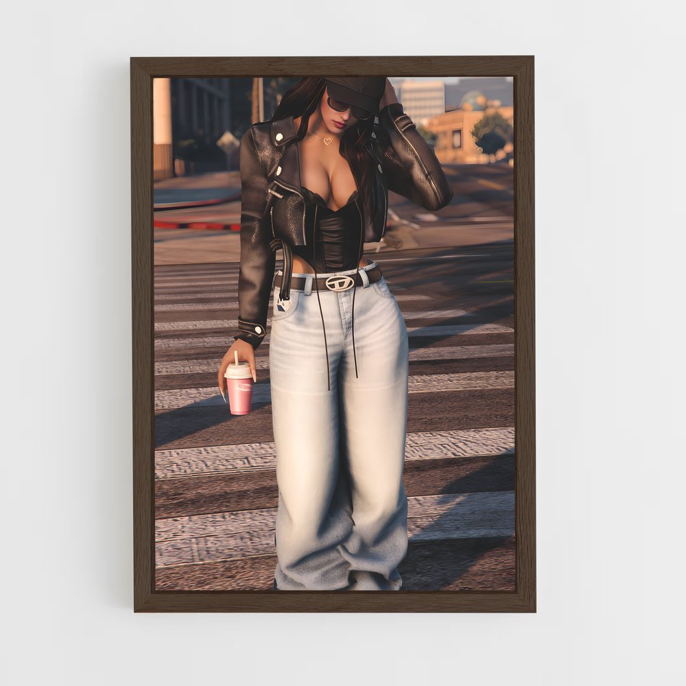 Poster Gta femme – affiche GTA V (vue 5)